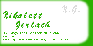 nikolett gerlach business card